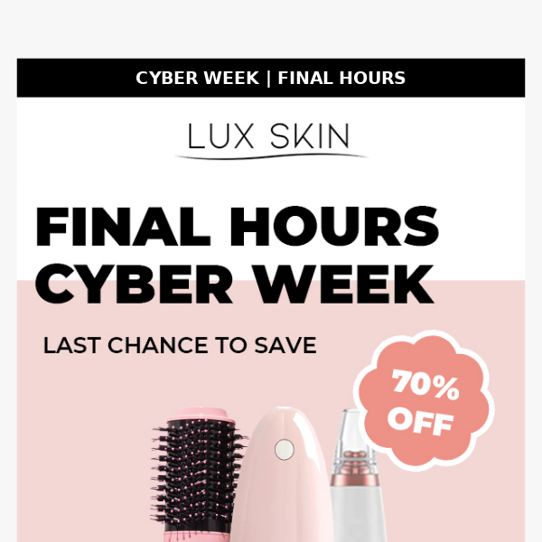 This is it! End of Cyber Week savings