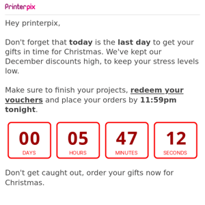 ⌛ Last day for Christmas Shipping