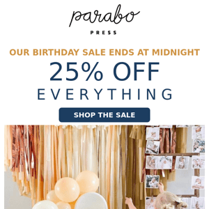 Hours Left: 25% off Sitewide