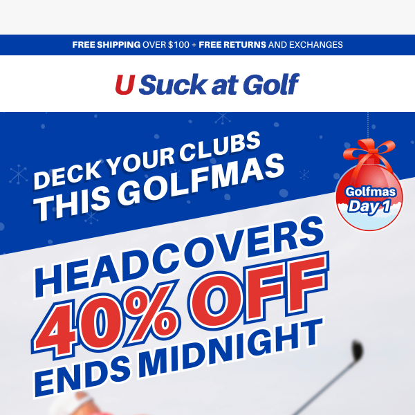 Golfmas Begins: 40% Off Headcovers Today Only - Hurry!