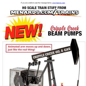 New! Animated HO Scale Beam Pump!