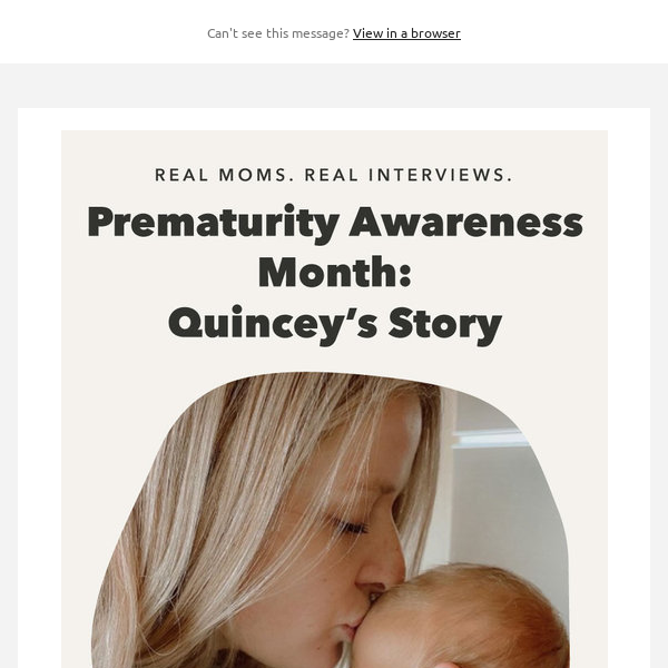 Prematurity Awareness Month - Quincey's Story