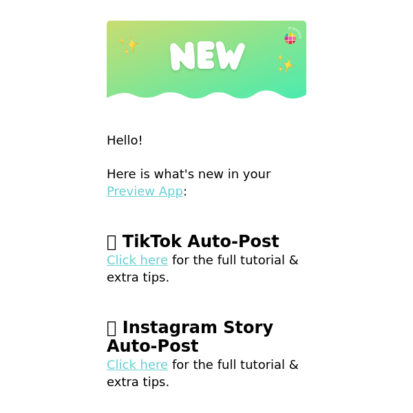 🔥 New Features in Preview App