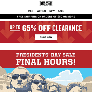 FINAL HOURS: Security Detail Sale - Save Some Presidents