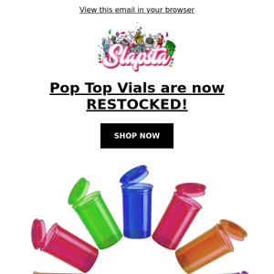 Pop Top Vials are BACK!