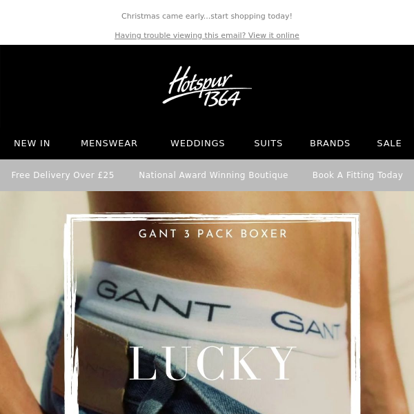 Grab Your GANT 3 Pack Boxers for Just £10 at Hotspur 1364 Ltd!