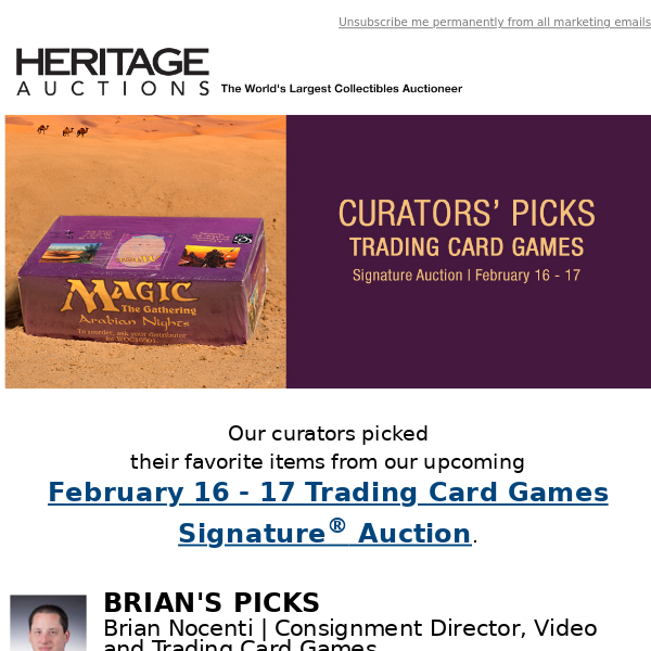 Curators' Picks from the Trading Card Games Auction