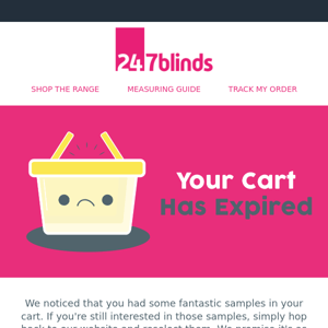 Your cart has expired ☹️
