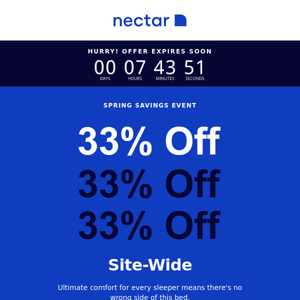 Last Call: Get 33% off your Nectar now❗️