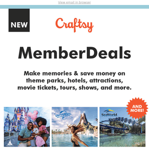 Enjoy exclusive savings when you become a Craftsy member!