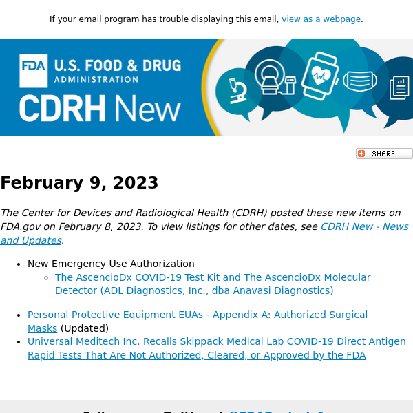 CDRH New - February 9, 2023