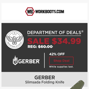 DOD: Yes, we said 42% OFF GERBER 💥