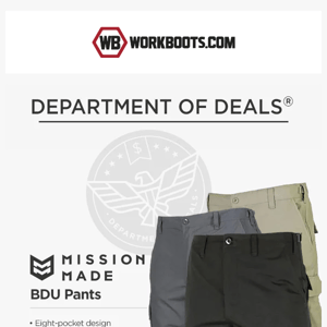 DOD: 40% off Mission Made BDU Pants 💥