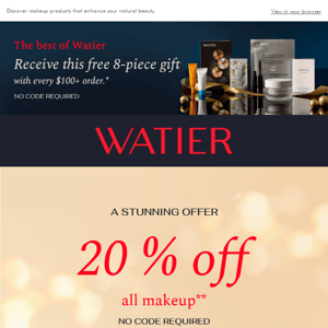 20% off all makeup + FREE gift