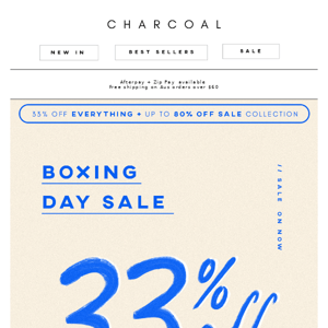 33% OFF ABSOLUTELY EVERYTHING ✹
