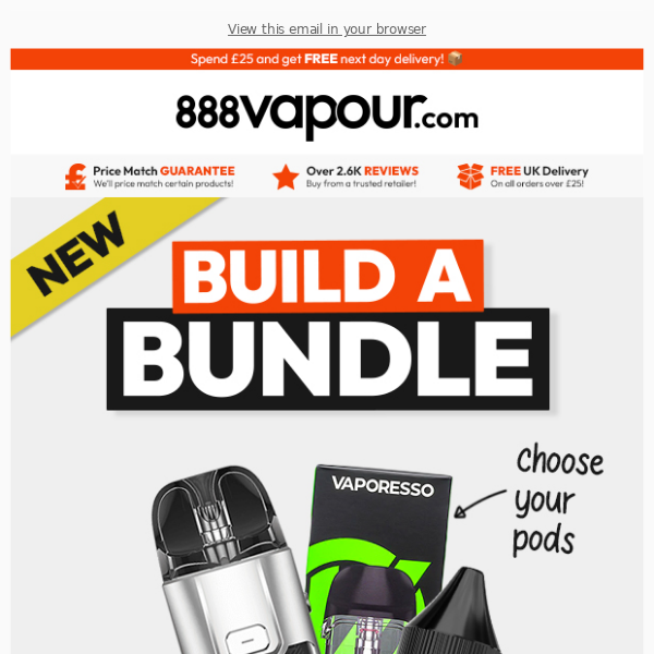 Build your perfect vape bundle at 888 Vapour!