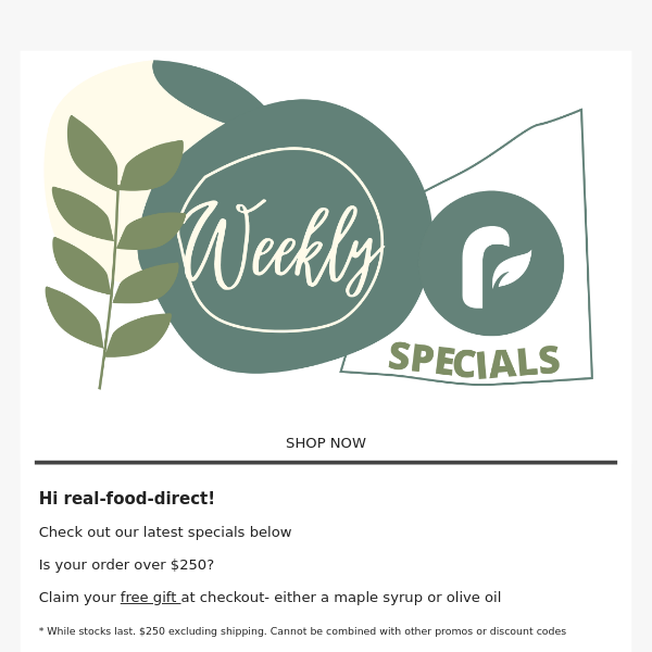 Real Food Direct ... SPECIALS