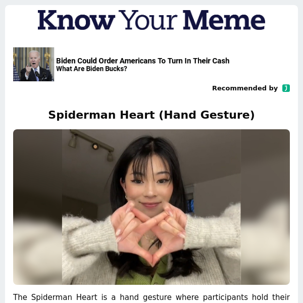 Spiderman Heart (Hand Gesture)