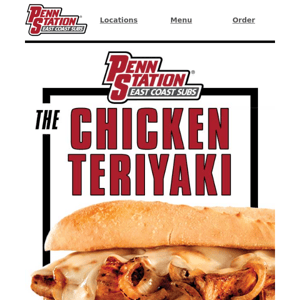 The January Monthly Special is the Chicken Teriyaki