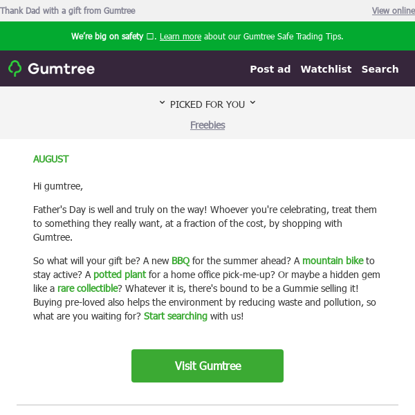 Gumtree, see what’s new at Gumtree