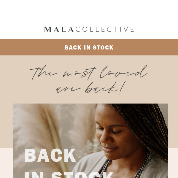 Restock alert 🚨 the most loved Malas are back!