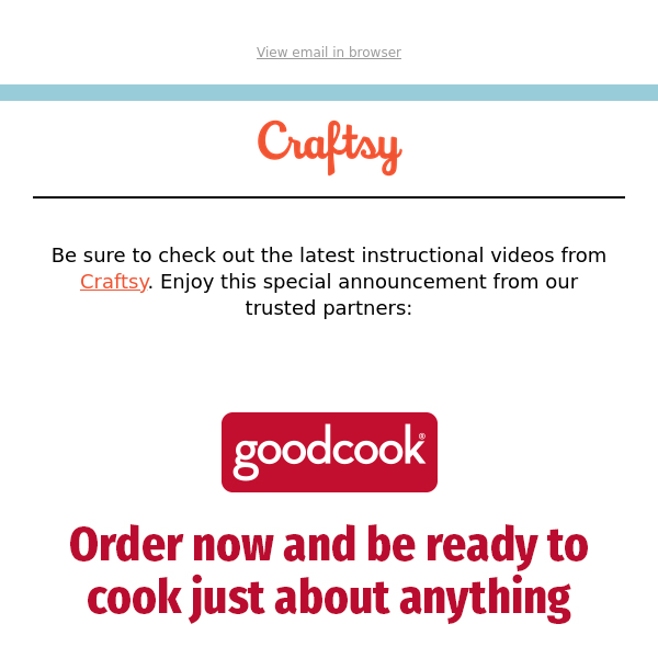 Order now and be ready to cook just about anything