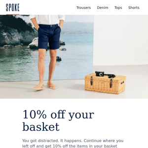 Take 10% off the items in your basket