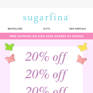 20% Off Spring Treats & Free Shipping!! 🦋🌈🌼