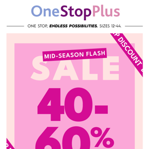 ENDING SOON! Mid-Season Flash Sale! Up to 60% off