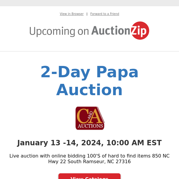2-Day Papa Auction