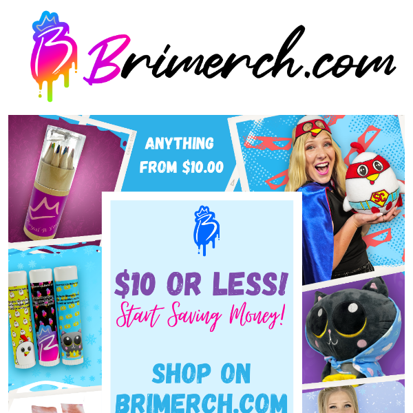 $10 or LESS on Bri Merch! Save money on your favorite items! 💸