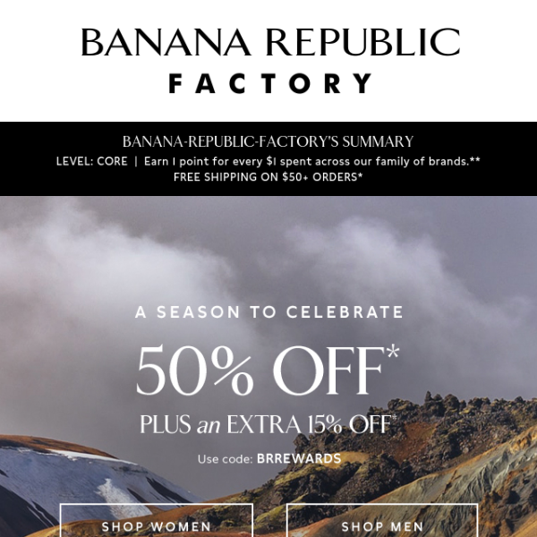 A Gift for You: 50% off + extra 15%, too