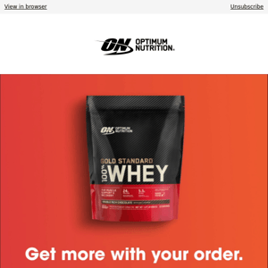 Get a little more: FREE 1.5lb Gold Standard Whey!