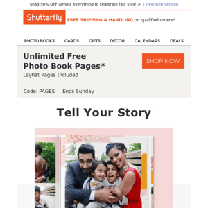 It's on us: Unlimited FREE photo book pages — fit in every cherished memory