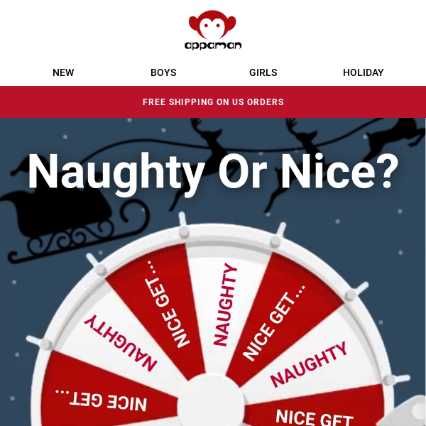Naughty Or Nice Spin To Win →