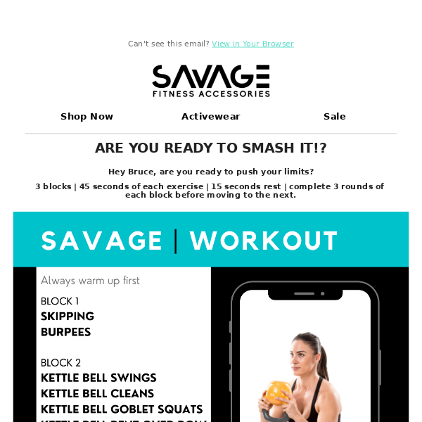 #WednesdayWorkout a Savage workout is waiting for you inside! 💪