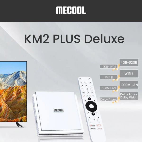 💥 Unlock Entertainment Bliss with New Arrivals – Get Your KM2 PLUS DELUEX TV Box Now at 15% OFF!