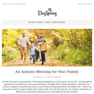 An Autumn Blessing For Your Family