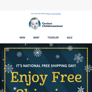 IT'S NATIONAL FREE SHIPPING DAY!