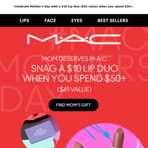 Treat yourself and mom with a $10 lip duo!