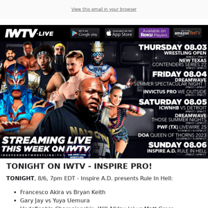 TONIGHT on IWTV - Inspire Pro!