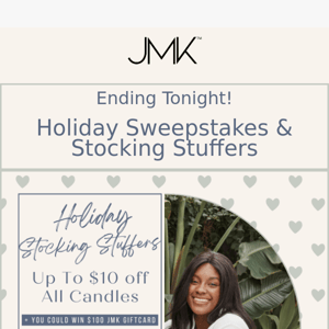 Last chance to win a $100 JMK Gift Card! ⌛🎁