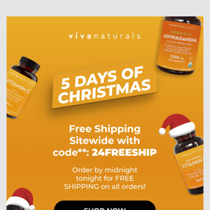 5 Days of Christmas | Free Shipping Sitewide