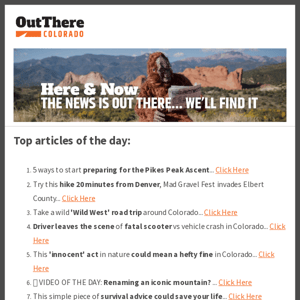 ⛰️Wild West road trip; Preparing for Pikes Peak Ascent; Fatal scooter accident; & More...