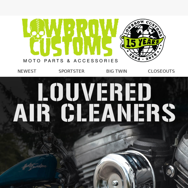 Louvered Air Cleaners for Sportster, Dyna & Big Twin 🇺🇸