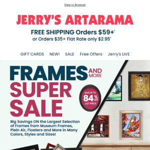 ✨ Shop Everything Frames!