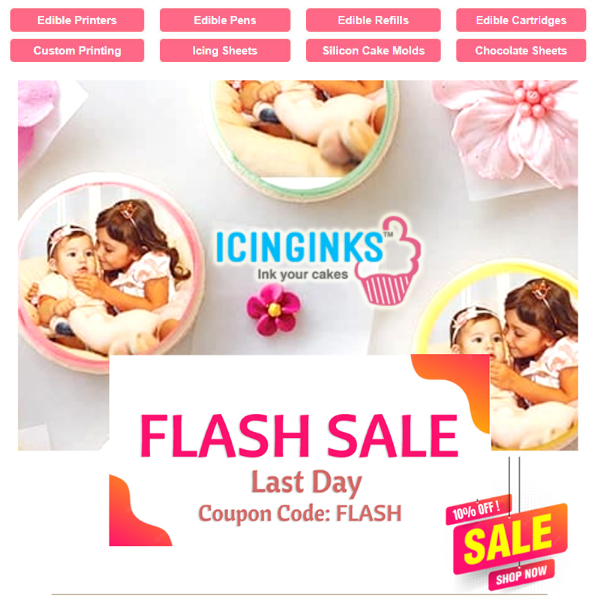 ⏰ Icinginks FLASH SALE ends tonight!