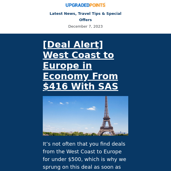 $416 flights to Europe, 30% Aeroplan bonus, Royal Caribbean Amex Offer, and more news...