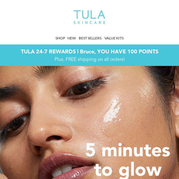 Our 5 minute glow routine