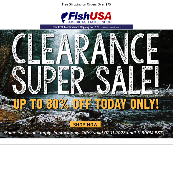 Clearance Super Sale - up to 80% Off!